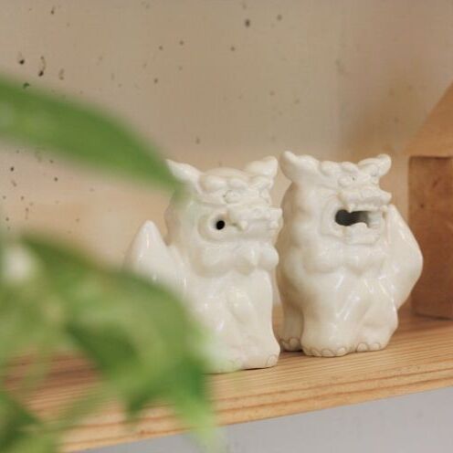 【ふるさと納税】【datta.沖縄南の島陶芸工房】沖縄の海砂のモダンシーサー