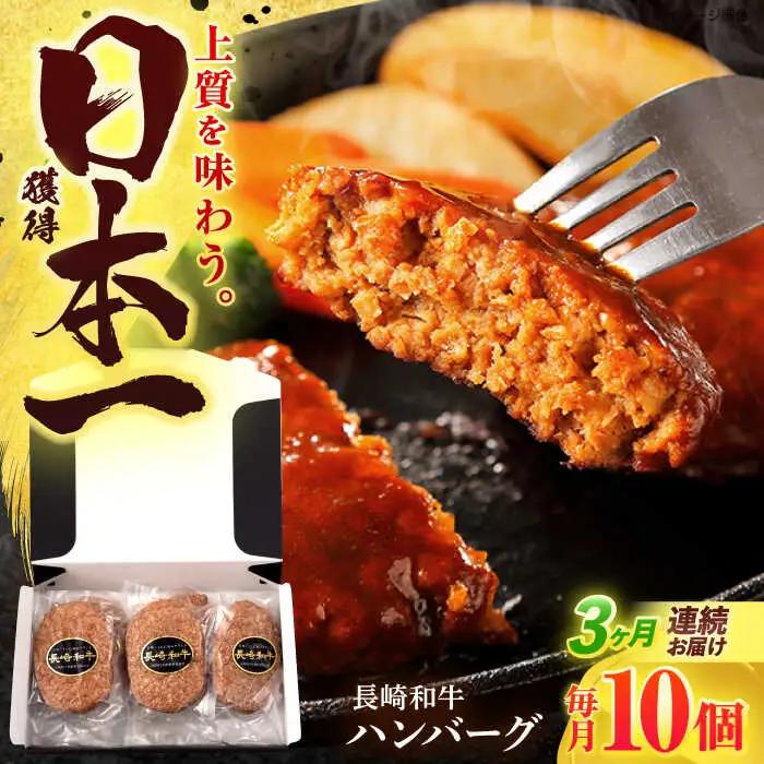 【3回定期便】ハンバーグ ハンバーグ (150g×10個) [OCD008]