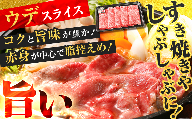 （D-3501）鹿児島黒牛ウデスライスセット　計900g　K127-009