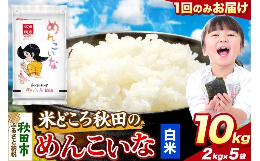 米 めんこいな【白米】米どころ秋田県産 令和7年産 精米 10kg（2kg×5袋） [米 お米 こめ 白米 精米 ブランド米 小分け ご飯 ごはん 米どころ 秋田県産 2kg袋]