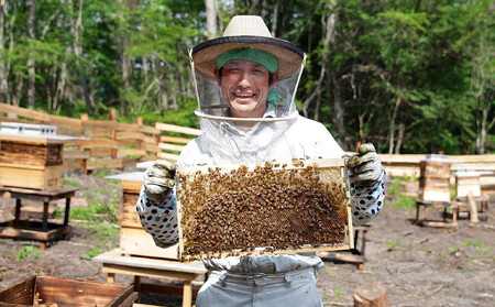 長野原町産 生はちみつ 大容量600gパウチ ＋ 300gボトル 詰め替えセット【蜂蜜 ハチミツ ギフト 詰合せ 群馬県 長野原町 北軽井沢】