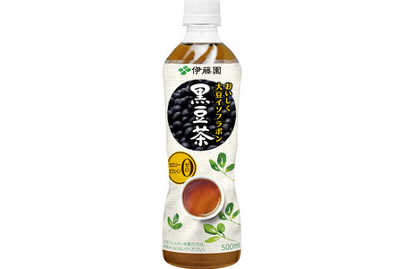 《定期便5ヶ月》おいしく大豆イソフラボン黒豆茶 500ml×24本【2ケース】