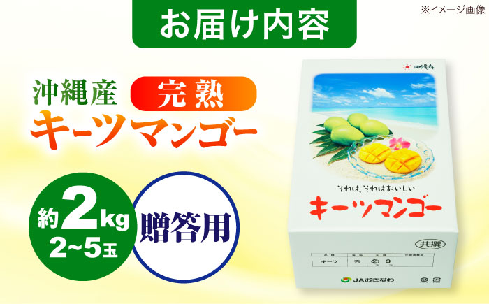 【2026年発送・数量限定】 【贈答用】 沖縄県産キーツマンゴー 約2kg (2～5玉 / 化粧箱入り) マンゴー 沖縄 果物 フルーツ ギフト 沖縄市 / ちゃんぷる～市場 [BCAA006]