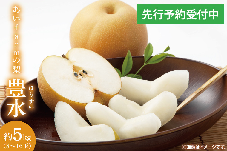 
                  【先行予約】【数量限定】あい farm の梨 豊水 5kg (7～14玉) | 9月上旬より順次発送 梨 なし フルーツ 果物 新鮮 旬 梨園 益子町産 (DQ002)
                