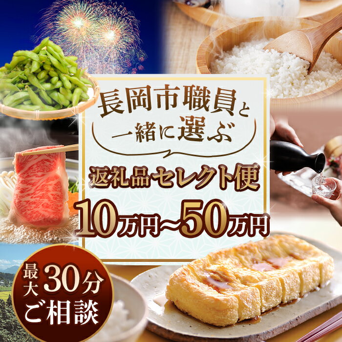 【ふるさと納税】あとから選べる あとからセレクト コンシェルジュ おまかせ プラン 選べる 内容 コース 10万円 20万円 30万円 40万円 50万円 長岡市職員と一緒に選ぶ返礼品セレクト便