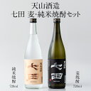 【ふるさと納税】七田 麦焼酎＆純米焼酎 セット (720ml X 2本) 天山酒造 焼酎 送料無料 日本酒 吟醸 飲み比べ 地酒 蔵元直送 お酒 アルコール お祝い 人気 ランキング 高評価