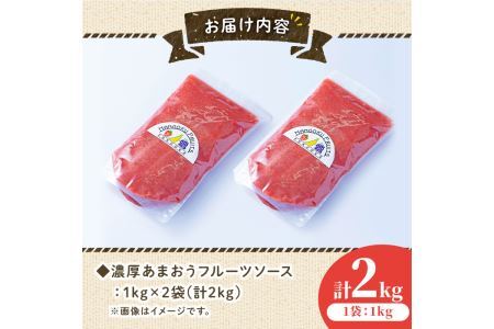 フルーツソムリエが作った福岡産濃厚あまおうフルーツソース(計2kg・1kg×2袋)苺 いちご イチゴ ヨーグルト パンケーキ バニラアイス ＜離島配送不可＞【ksg0236】【南国フルーツ】