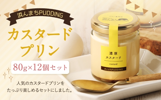【2026年9月発送】浜んまちPUDDING カスタードプリン 12個 セット プリン スイーツ お菓子 おやつ