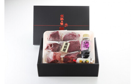 ＜ R8年熊本地震復興支援 ＞熊本の味 純国産 赤身馬刺し 食べ比べセット 約420g 馬肉 タレ付き