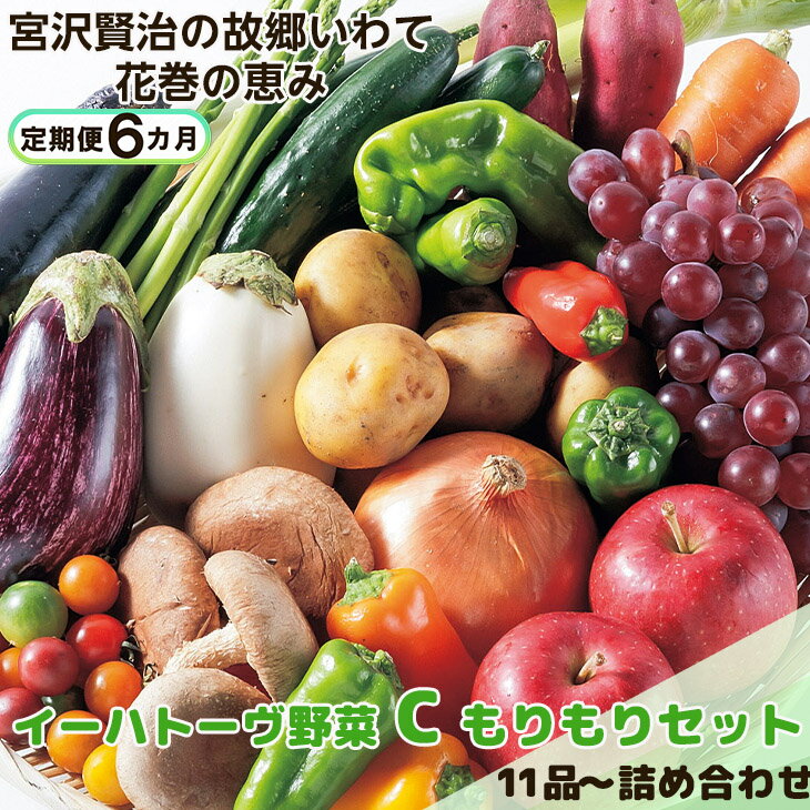 【ふるさと納税】《定期便6ヶ月》 イーハトーヴ野菜C もりもりセット 11品～ ふるさと納税 野菜 定期便 お楽しみ 旬 冷蔵