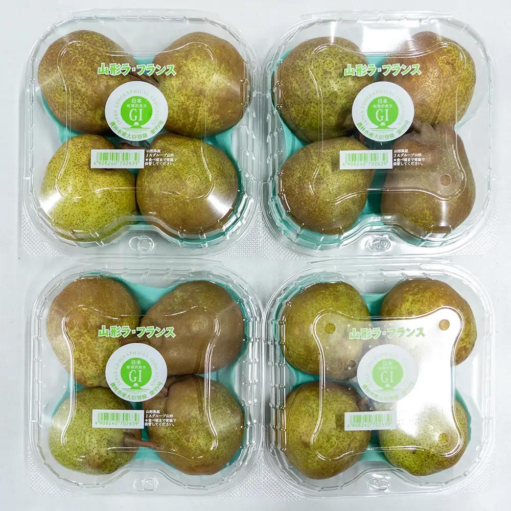 山形県産 西洋梨 ラ･フランス  約3kg M玉 2026年産 4パック入 (1パック4つ）16玉 ai-lamxx3