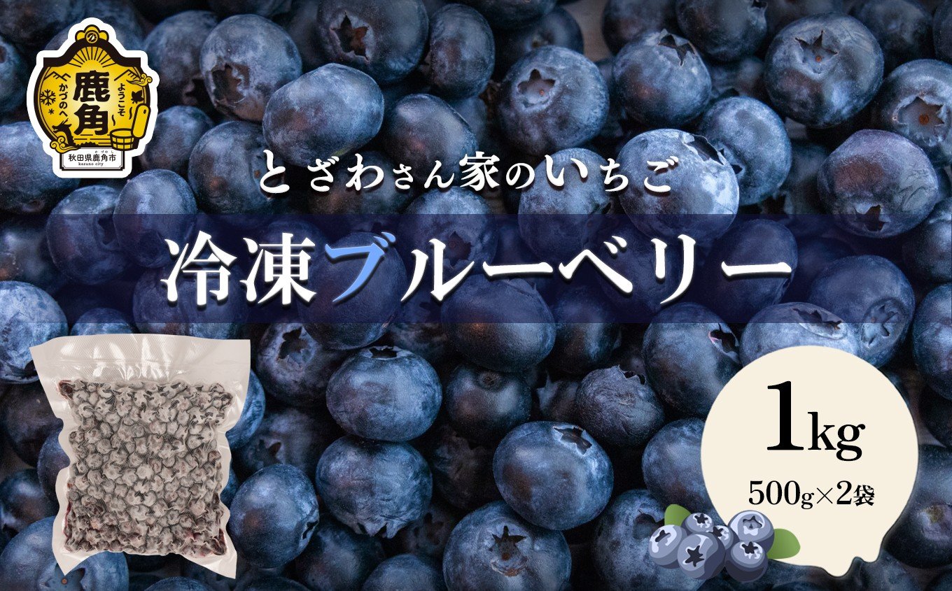 
            鹿角産 冷凍ブルーベリー1kg（500g×2袋）サイズMIX【とざわさん家のいちご】旬 県産 ブルーベリー 国産ブルーベリー 真空 真空パック 小分け お中元 お歳暮 お取り寄せ 母の日 父の日 グルメ ギフト 故郷 秋田 あきた 鹿角市 鹿角 送料無料
          