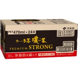 【毎月定期便】おーいお茶 濃い茶 プレミアムストロング 470ml 48本(2ケース) 伊藤園全6回【配送不可地域：離島・沖縄県】【4014467】