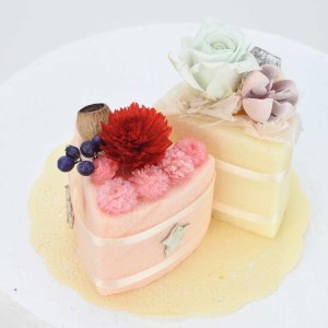 クリスマス [お花のケーキとツリー] 手作りキット・親子で作れる動画付き (折り紙 フラワーアレンジメント)【0505】