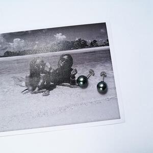 高品質黒蝶パールピアス
