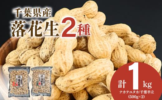 落花生 2種 食べ比べ 計 1kg ( 千葉半立 ナカテユタカ 各500g ) 千葉県産 殻付き さや煎り ナッツ 落花生 豆 マメ おつまみ ビール に合う おやつ 千葉ピーナッツ 千葉落花生 贈答 贈り物 ギフト プレゼント 送料無料 千葉県 旭市 株式会社ヤマハン ymh006
