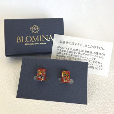ふるさと納税 小浜市 若狭塗 イヤリング【BLOMINA】朱色 |  | 03