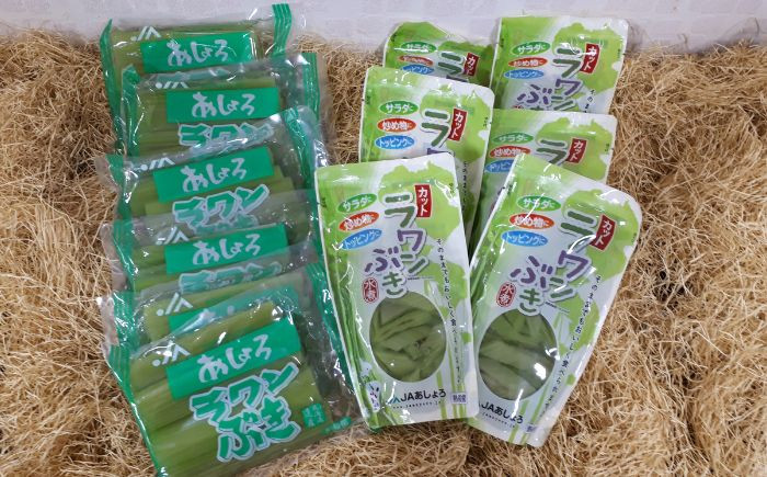 
            ラワンぶき水煮200g×6袋・カット水煮150g×6袋《足寄町》【NPO法人あしょろ観光協会】ふき フキ ラワンブキ 螺湾ぶき 山菜 水煮 煮物 おでん セット 小分け ギフト 足寄町産 北海道産 道産 あしょろ 北海道 [BEAE009]
          