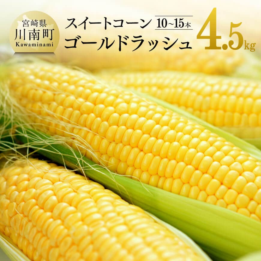 【ふるさと納税】 【令和8年発送】大山さんちのスイートコーン(ゴールドラッシュ)4.5kg - 先行予約 数量限定 期間限定 季節限定 送料無料 とうもろこし 2026年発送 九州産 宮崎県産 川南町産 C07104