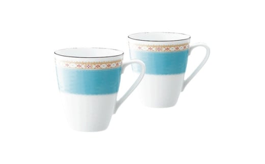 ノリタケ＜ハミングブルー＞マグカップペア【1637940】