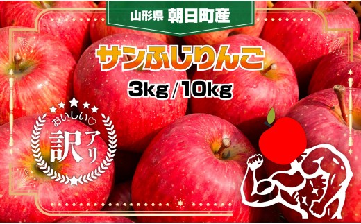 りんご 【 ご家庭用 訳あり 】 ふじりんご 選べる 3kg ・ 10kg 【11月中旬～12月中旬発送】サンふじ ふじ リンゴ 林檎 山形県 朝日町産 山形県産 特産 果物 フルーツ リンゴ 林檎 秋 冬 送料無料