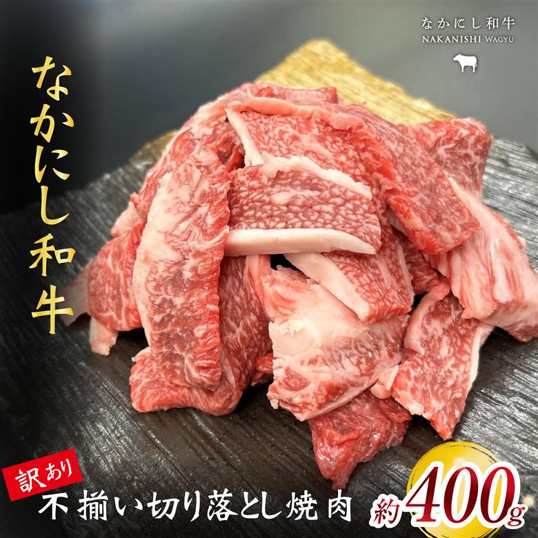 宮崎県西ノ原牧場・なかにし和牛訳あり不揃い切り落とし焼肉 400g（国産 牛肉 肉 宮崎牛 黒毛和牛 お肉 切り落とし なかにし和牛 焼肉 訳あり 不揃い ） 400g×1P
