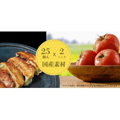 ふるさと納税 十日町市 こだわり餃子トマト(冷凍生餃子) 25個入り×2パック