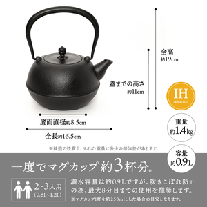 南部鉄器 『鉄瓶・瓶敷セット』 めんこい寒梅美肌〜MENKOI BIHADA〜 0.9L 伝統工芸品 直火 ガスレンジ IH調理器 やかん ケトル 鍋敷き キッチン用品 食器 日用品 雑貨 鉄分補給[