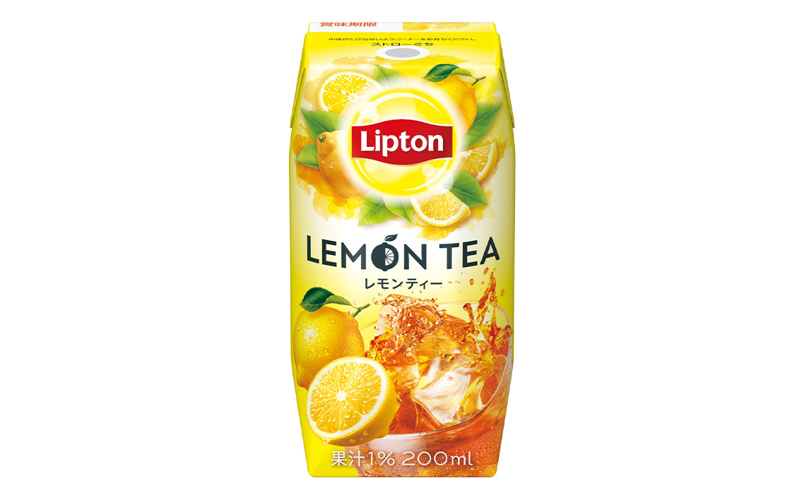 リプトン レモンティー 200ml×24本　森永乳業 ／ 紙パック ジュース 常温保存 セット ジャストサイズ プリズマパック 香り 高い 紅茶 爽やか 檸檬 れもん フルーツティー リフレッシュ 飲