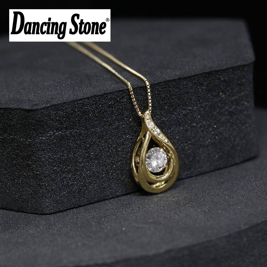 ＜Crossfor＞ダンシングストーン/１８金ダイヤモンドドロップペンダント　＊ダイヤモンド0.3ct（鑑定書付き）PD-0011