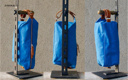 木の庄帆布 BOX POUCH ボックスポーチ　k-khg-bxp01t（C/＃20 ROYALBLUE / ロイヤルブルー）