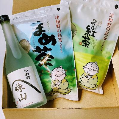 ふるさと納税 津和野町 【飲みくらべセット】津和野でできた里芋焼酎とまめ茶&amp;和紅茶で割って楽しむ「飲んべえセット大」