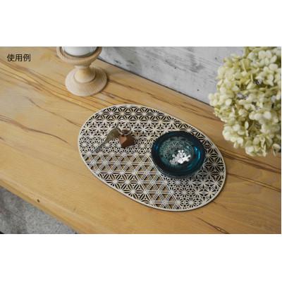 ふるさと納税 智頭町 智頭杉のウォールアートパネル ー組子模様ー　山_四角　Mサイズ |  | 03