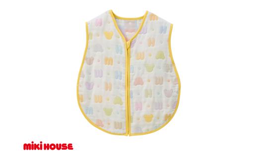 【ミキハウス】パステルロゴ柄ガーゼスリーパー（48-12）赤ちゃん 子供 ベビー グッズ 播州織 mikihouse ミキハウス ガーゼ 六重織