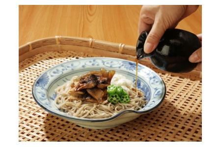 鮎甘露煮の蕎麦セット（温そば・冷やしとろろそば各2人前）(B629-1)