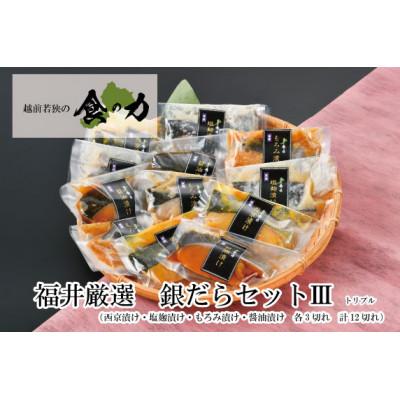 ふるさと納税 鯖江市 銀だらセットトリプル　(西京漬け・塩麹漬け・もろみ漬け・醤油漬けの4種類(各3切れ))