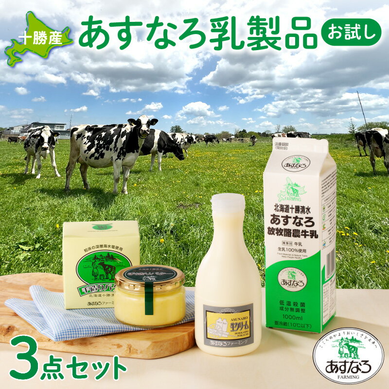 【ふるさと納税】あすなろ乳製品お試し セット 牛乳 生クリーム バター 詰め合わせ 乳製品 ノンホモ牛乳 加工品 ミルク お取り寄せ 北海道 清水町 送料無料