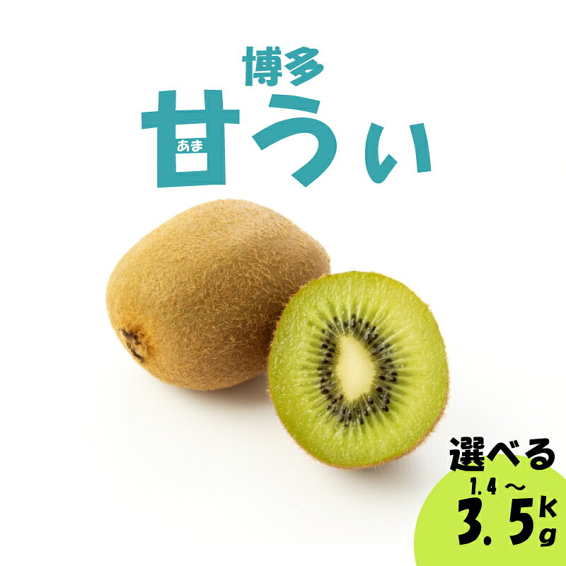 【ふるさと納税】 選べる容量【2026年10月下旬-11月下旬発送予定】福岡県産 博多甘うぃ 約1.4kg(大玉9玉入） 約3.5kg(20玉-27玉入)キウイ 甘うぃ 大玉 果物 スイーツ 数量 期間限定 ふるさと納税キウイ 甘い 人気 フルーツ ふるさと納税甘うぃ ランキング