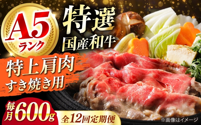 
            【全12回定期便】国産和牛特上肩すき焼き用 600ｇ 特上 肩肉 お肉 牛肉 肉 すき焼き ギフト A5 霜降り ロース すき焼き 牛肉 お肉 国産 和牛 冷凍 ロース すき焼き 牛肉 お肉 国産 和牛 冷凍 黒毛和牛 ギフト 大阪府高槻市/株式会社ミートモリタ屋 [AOAI037]
          