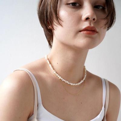 ふるさと納税 渋谷区 【LENERAオリジナルネックレス2本セット】pearlpompnecklace(set)/gold