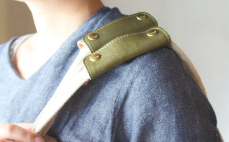 栃木レザー使用｜バッグの本革持ち手カバー 2個セット｜Handle cover｜オリーブ｜minca（全7色）