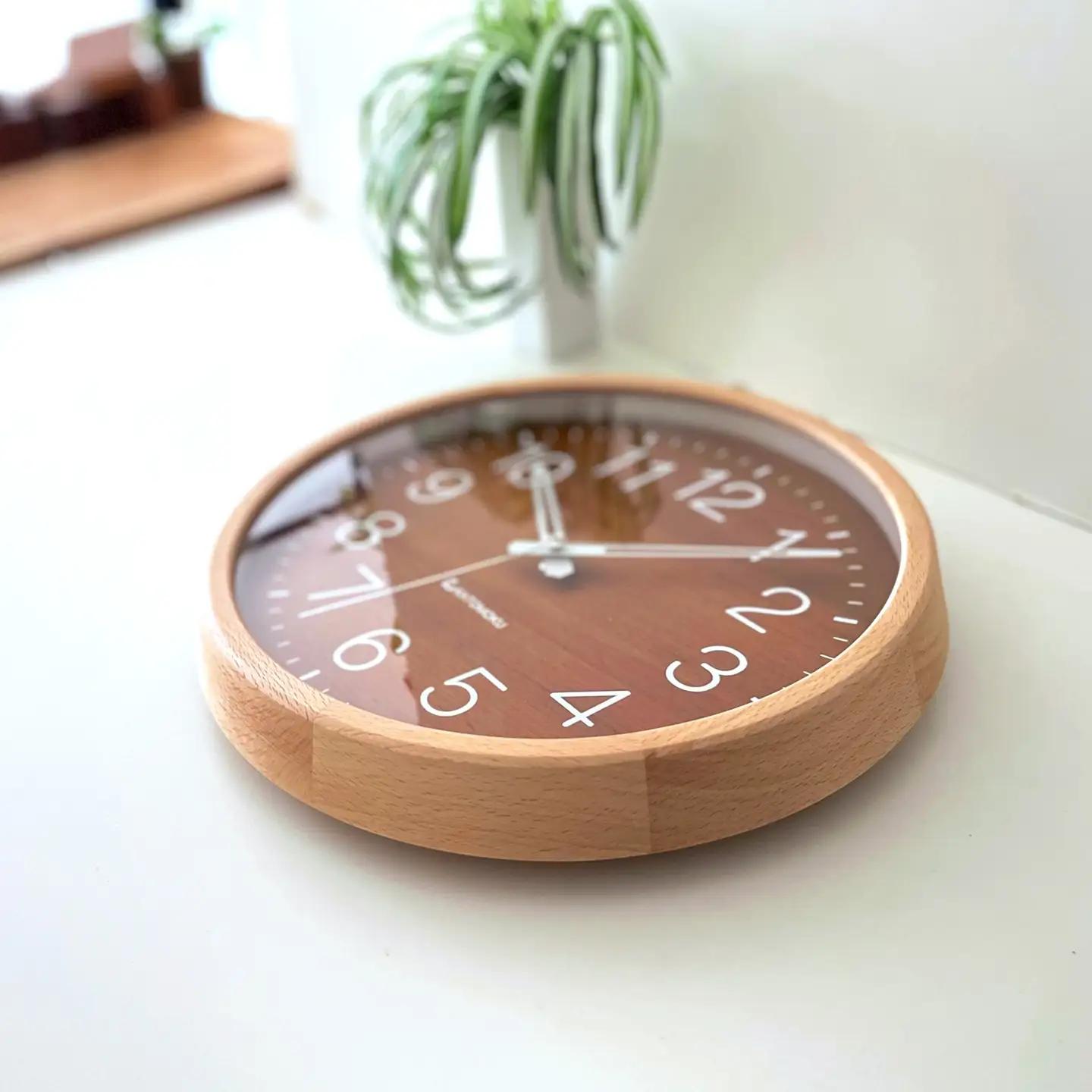 KATOMOKU Muku clock 2 ≪km-73≫木製掛け時計(スイープムーブメント(連続秒針))【R7470】