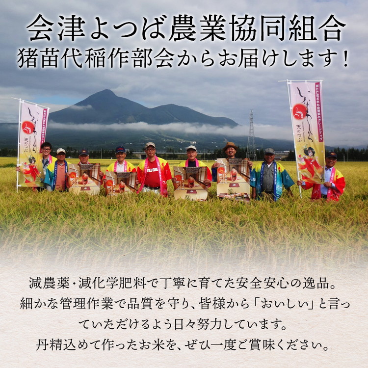 猪苗代町ブランド米 いなわしろ天のつぶ( 精米 ) 2kg お米 白米 福島 大粒 寿司 和食_イメージ4