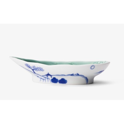 有田焼 笹青磁 ペア竹の子彫刻皿【深川製磁】食器 器 うつわ 高台皿 セット 和食器 伝統工芸 青磁 翡翠 たけのこ タケノコ aa066_イメージ3