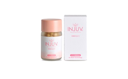 コラーゲン・ヒアルロン酸含有健康サプリメント INJUV インジュヴ・オメガスリー（495mg×120粒）