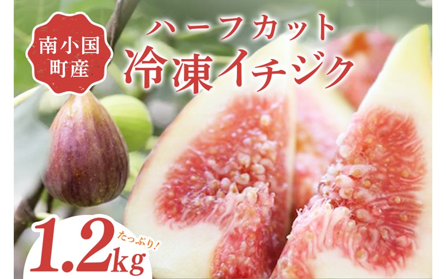 南小国産 ハーフカット冷凍イチジク 1.2kg（農薬・化学肥料不使用） 冷凍 イチジク ハーフカット いちじく 無花果 フルーツ 果物 農薬不使用 化学肥料不使用 大容量 お菓子作り 調理 ジャム コンポート スムージー 美容 健康 食物繊維 熊本 南小国町 送料無料