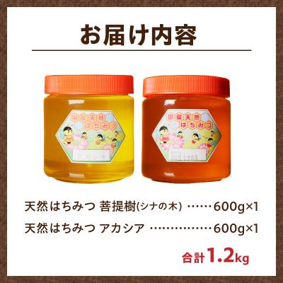 ふるさと納税 滝川市 2025年新蜜　高見養蜂場の純粋はちみつセット(アカシヤ&菩提樹、シナの木600g×各1本 計2本) |  | 02