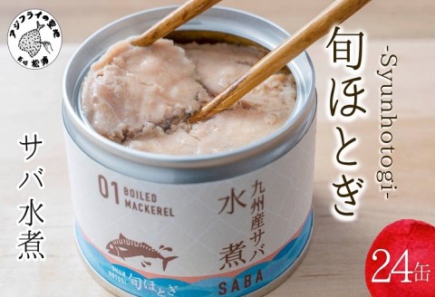 缶詰工場直送　伝統のさば缶「旬ほとぎ」水煮24缶【C3-023】