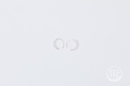 【080-12】養殖場　ベビー5粒フープピアス