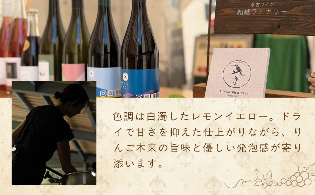 多古ワイン Cidre(シードル)【りんごのスパークリングワイン】750ml【配送不可地域：離島】【1617562】 TAKM005